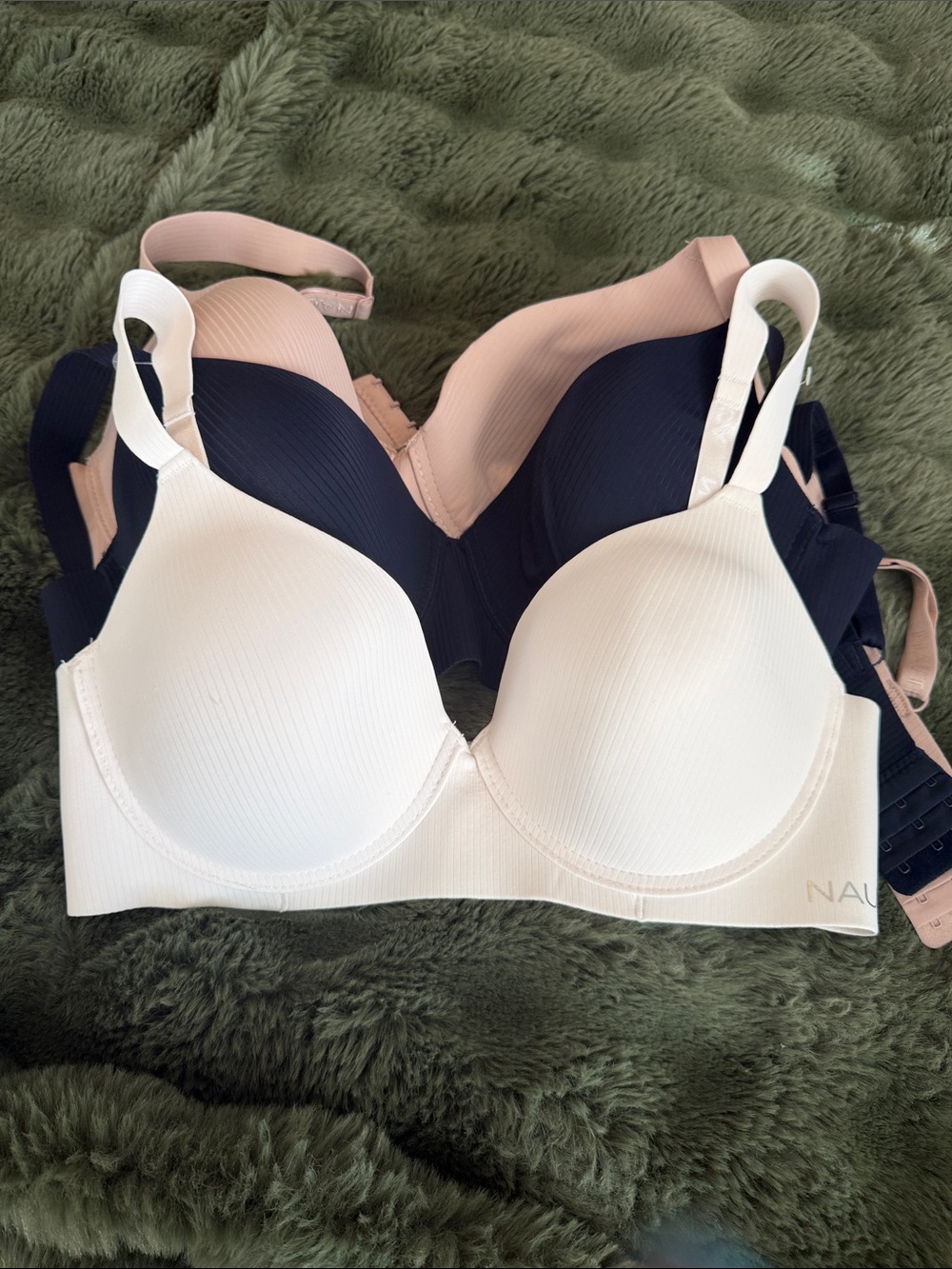 Women’s Nautica T-Shirt Bra - 3 pack 38C